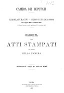 Copertina di Atti parlamentari