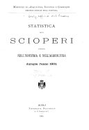 Copertina di Statistica degli Scioperi Avvenuti in Italia