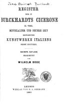 Copertina di Der Cicerone : eine Anleitung zum Genuss der Kunstwerke Italiens