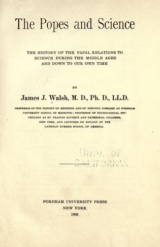 Copertina di The Popes and Science