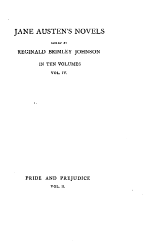 Copertina di The Novels of Jane Austen: Pride and prejudice