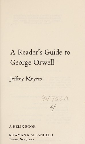 Copertina di A reader's guide to George Orwell