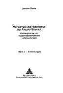 Copertina di Marxismus und Historismus bei Antonio Gramsci: Anmerkungen