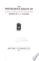 Copertina di The Posthumous Essays of John Churton Collins