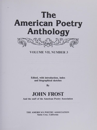 Copertina di American Poetry Anthology
