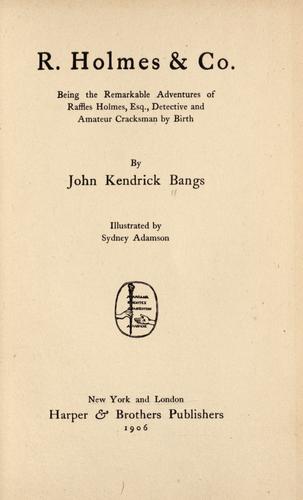 Copertina di R. Holmes & Co.