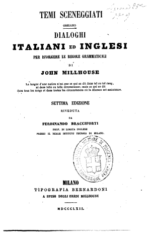 Copertina di Temi sceneggiati, ossiano dialoghi italiani ed inglesi per risolvere le regole grammaticali