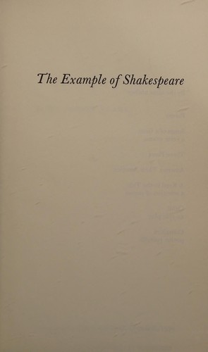 Copertina di Example of Shakespeare