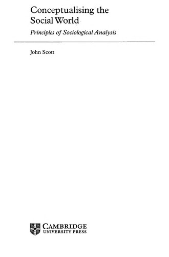 Copertina di Conceptualising the Social World