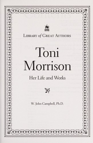 Copertina di Toni Morrison