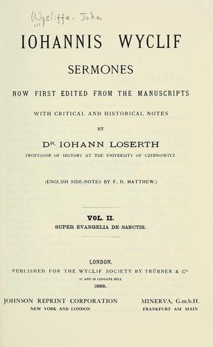 Copertina di Three Treatises. I. of the Church and Her Members. Ii. of the Apostacy of the Church. Iii. of Antichrist and His Meynee. Now First Pr. with Notes and a Glossary, by J. H. Todd