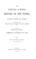 Copertina di The Natural & Moral History of the Indies: contains Books 1-4