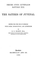 Copertina di Decimi Iunii Iuvenalis Saturae XIII