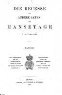 Copertina di Hanserecesse und andere Akten der Hansetage von 1256-1430 ...