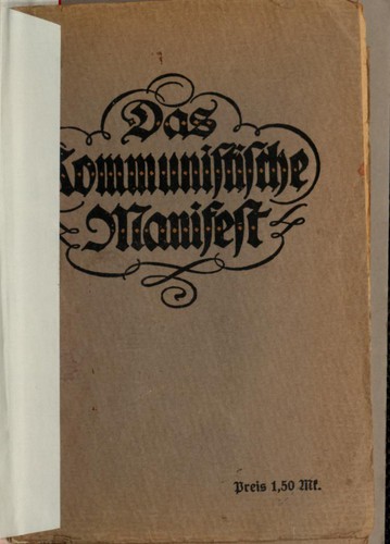 Copertina di Manifest der Kommunistischen Partei
