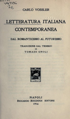Copertina di Letteratura italiana contemporanea