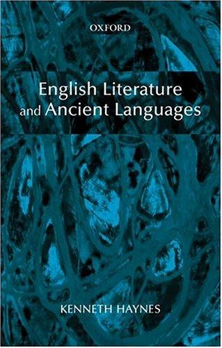 Copertina di English Literature and Ancient Languages
