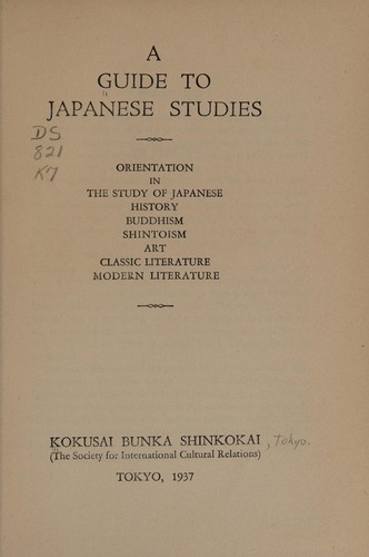 Copertina di A guide to Japanese studies