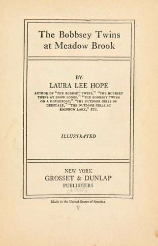 Copertina di The Bobbsey Twins at Meadow Brook