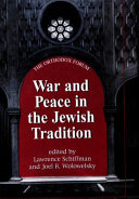 Copertina di War and Peace in the Jewish Tradition