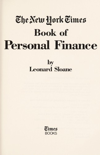 Copertina di The New York Times book of personal finance