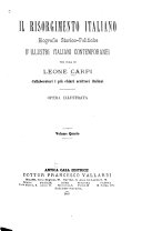 Copertina di Il risorgimento italiano