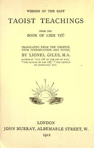 Copertina di Taoist teachings