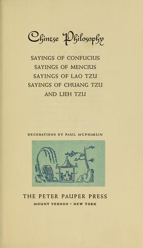 Copertina di Chinese philosophy
