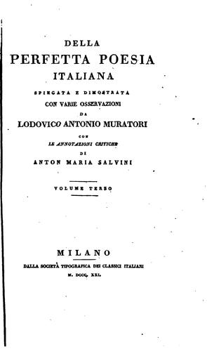 Copertina di Della perfetta poesia italiana
