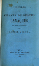 Copertina di Légendes et chants de gestes canaques