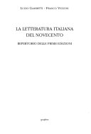 Copertina di La letteratura italiana del Novecento