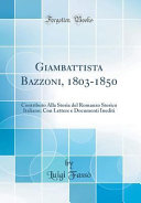 Copertina di Giambattista Bazzoni, 1803-1850
