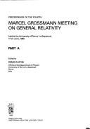 Copertina di Proceedings of the Fourth Marcel Grossmann Meeting on General Relativity, held at the University of Rome "La Sapienza", 17-21 June, 1985