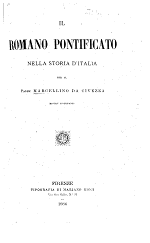 Copertina di Il romano pontificato nella storia d'Italia