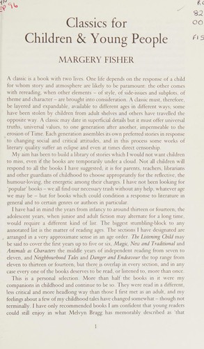 Copertina di Margery Fisher recommends classics for children & young people