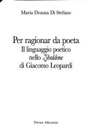 Copertina di Per ragionar da poeta