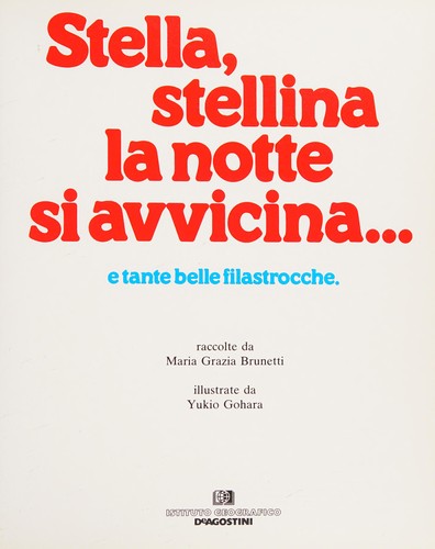 Copertina di Stella, stellina la notte si avvicina _ e tante belle filastrocche