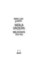 Copertina di Natalia Ginzburg
