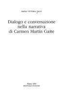 Copertina di Dialogo e conversazione nella narrativa di Carmen Martín Gaite