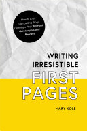 Copertina di Writing Irresistible First Pages