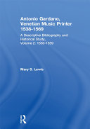 Copertina di Antonio Gardano, Venetian Music Printer, 1538-1569
