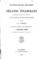 Copertina di Orlando innamorato
