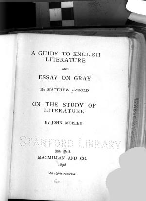 Copertina di A Guide to English Literature, and Essay on Gray