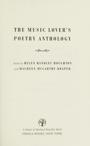 Copertina di The music lover's poetry anthology