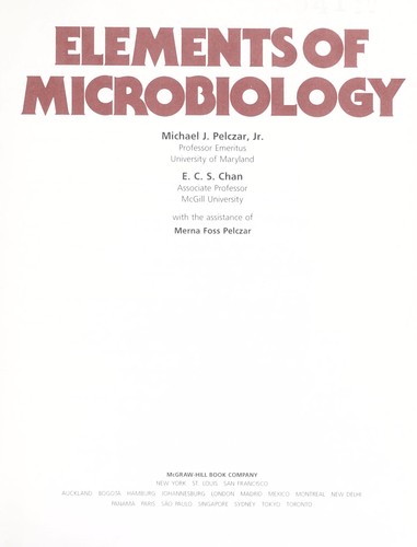 Copertina di Elements of microbiology