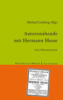 Copertina di Autorenabende mit Hermann Hesse