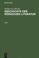 Copertina di Michael von Albrecht: Geschichte der römischen Literatur. Teil 2