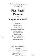 Copertina di Pier Paolo Pasolini