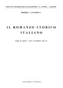 Copertina di Il romanzo storico italiano