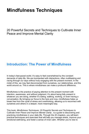 Copertina di Mindfulness Techniques